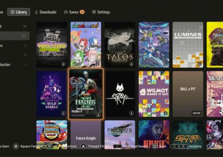 Playden 在 PS5 上顯示的 Steam 遊戲庫畫面，遊戲以封面圖排列